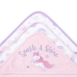 The Peanutshell Pink Unicorn Rainbow 3pk Hooded Baby Bath Towel And 20pk Washcloth Set For Girls , 23-Pieces -Bathroom Accessories Store GUEST 5ea80b3b 7138 47d7 9ddf 18a18e3ebe88