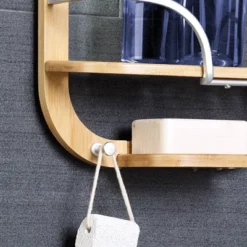 NeverRust LockTop Aluminum And Bamboo Over The Shower Caddy Satin Chrome - Zenna Home -Bathroom Accessories Store GUEST 5f68a4e1 c410 4870 8df2 83f8462cbaa0