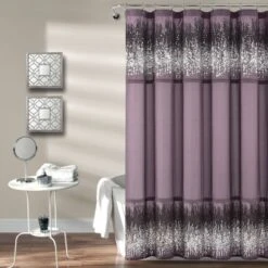 Single Shimmer Sequins Shower Curtain - Lush Décor -Bathroom Accessories Store GUEST 5f7865ce 69a4 4c63 b025 5ad23b672e16