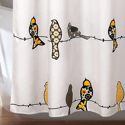 Rowley Birds Shower Curtain - Lush Décor 5 Rowley Birds Shower Curtain - Lush Décor - Image 3