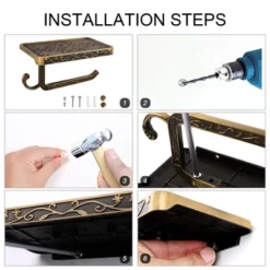 Unique Bargains Wall Mounted With Phone Shelf Waterproof Tissue Fixed Toilet Paper Holders -Bathroom Accessories Store GUEST 62f3dbe6 45bd 4756 9c50 0ec6f71741bd