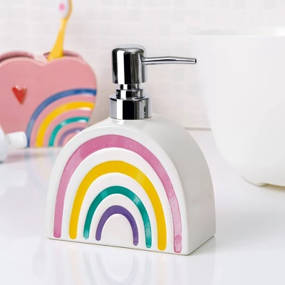 3pc Rainbow Hearts Bathroom Accessories Set - Allure Home Creations 9 3pc Rainbow Hearts Bathroom Accessories Set - Allure Home Creations - Image 7