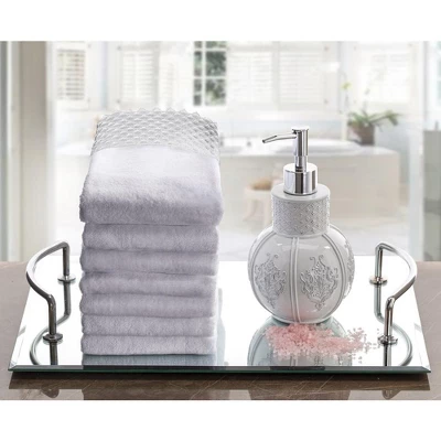 Creative Scents White Embellished Towel Set With Gift Box 8 Creative Scents White Embellished Towel Set With Gift Box - Image 6