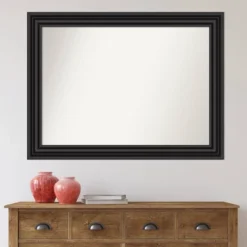 44" X 33" Non-Beveled Colonial Bathroom Wall Mirror Black - Amanti Art 16 44" X 33" Non-Beveled Colonial Bathroom Wall Mirror Black - Amanti Art -Bathroom Accessories Store GUEST 64e3ee8d a82d 4b78 ad1b d702dee65da0