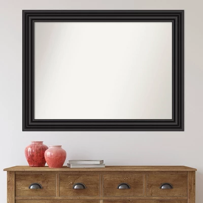 44" X 33" Non-Beveled Colonial Bathroom Wall Mirror Black - Amanti Art 9 44" X 33" Non-Beveled Colonial Bathroom Wall Mirror Black - Amanti Art - Image 7