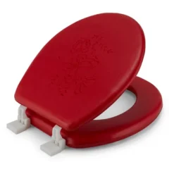 J&V Textiles Embroidered Soft Round Toilet Seat With Easy Clean & Change Hinge, Padded -Bathroom Accessories Store GUEST 65604ccc 1440 4556 b3bb f38eb9d0d71d