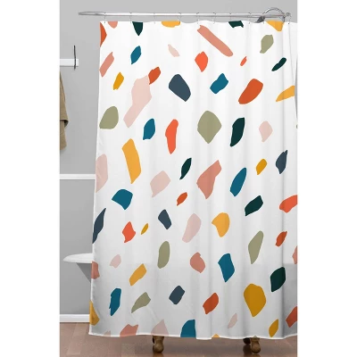 83 Oranges Terrazzo Love Shower Curtain - Deny Designs 3 83 Oranges Terrazzo Love Shower Curtain - Deny Designs