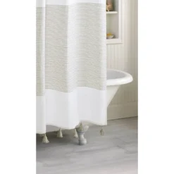 Striped Panama Shower Curtain Taupe - Peri Home -Bathroom Accessories Store GUEST 6a2702d4 3938 4c28 a4ac 3e8492fddde0