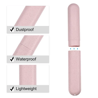Unique Bargains Toothbrush Travel Case Traveling PP Portable Toothbrush Holders Cases For Business 8.07''x1.22''x0.83'' Green Blue Beige Pink 4pcs 4 Unique Bargains Toothbrush Travel Case Traveling PP Portable Toothbrush Holders Cases For Business 8.07''x1.22''x0.83'' Green Blue Beige Pink 4pcs - Image 2