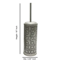 Laser Cut Pewter Step Garbage Trash Can & Toilet Brush Holder With Lid Pewter - Nu Steel 13 Laser Cut Pewter Step Garbage Trash Can & Toilet Brush Holder With Lid Pewter - Nu Steel -Bathroom Accessories Store GUEST 6df8e046 2964 4f36 8dee 575f74570eee