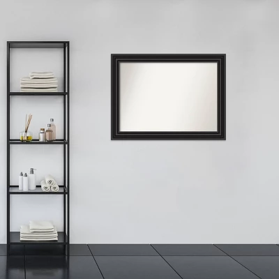 44" X 33" Non-Beveled Colonial Bathroom Wall Mirror Black - Amanti Art 8 44" X 33" Non-Beveled Colonial Bathroom Wall Mirror Black - Amanti Art - Image 6