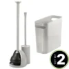 MDesign 3 Piece Plastic Bathroom Set, Bowl Brush/Plunger And Trash Can -Bathroom Accessories Store GUEST 76942abf 0494 4fc1 a45b 1ab277ca7296