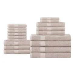 Eco-Friendly Absorbent Assorted 18-Piece Towel Set By Blue Nile Mills -Bathroom Accessories Store GUEST 779f4582 14e0 4201 956f 7a6bf9d55afc