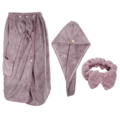 Unique Bargains Women's Bath Wrap Towel Body Wrap For Shower Spa Adjustable Robes With Hair Dry Cap Headband 1 Set 24 Unique Bargains Women's Bath Wrap Towel Body Wrap For Shower Spa Adjustable Robes With Hair Dry Cap Headband 1 Set -Bathroom Accessories Store GUEST 788ab723 bf3e 49fa 8052 4b5b7154745a