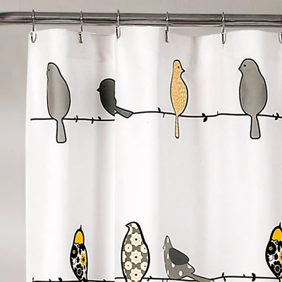 Rowley Birds Shower Curtain - Lush Décor 3 Rowley Birds Shower Curtain - Lush Décor