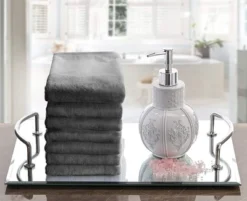 Creative Scents Cotton Velour Set Of 4 Towels - Gray -Bathroom Accessories Store GUEST 7befdeac cc73 43fe a3bc 3e0b5da4eab1