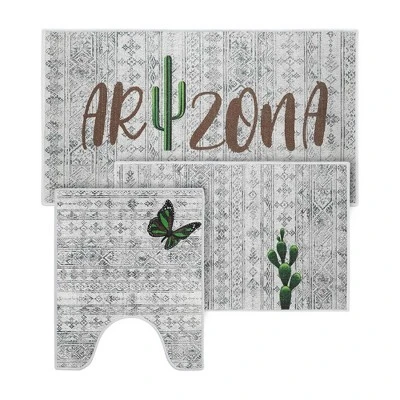 Bathroom Rugs 3 Piece Set - Non-Slip Ultra Thin Bath Rugs For Bathroom Floor 9 Bathroom Rugs 3 Piece Set - Non-Slip Ultra Thin Bath Rugs For Bathroom Floor - Image 7