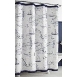 72"X72" Cape Island Shower Curtain Navy - City Scene 8 72"X72" Cape Island Shower Curtain Navy - City Scene -Bathroom Accessories Store GUEST 7ebac342 39d6 45e0 b9b6 1e20cd548800