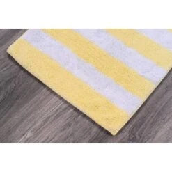 21"x34" Striped Washable Bath Rug Yellow/White - Garland Rug -Bathroom Accessories Store GUEST 7ef44b61 5aaf 40db a47a 87408c21bc0d