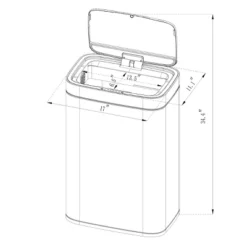 Motion Wastebasket With Liner - Brightroom™ 9 Motion Wastebasket With Liner - Brightroom™ -Bathroom Accessories Store GUEST 7f75f16e 95a3 4cab a642 97207e054cc7