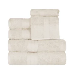 Classic Plush Absorbent 6-Piece Towel Set By Blue Nile Mills -Bathroom Accessories Store GUEST 7f81b40c a70f 4a1a 95d7 a826a98c2944
