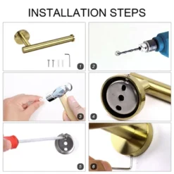 Unique Bargains Bathroom Rustproof Stainless Steel Brushed Fixed Toilet Paper Holders -Bathroom Accessories Store GUEST 809db5ad 0ed4 425c 9643 a920fb09536d