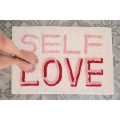 Shiraleah "Self Love" Rectangle Bath Mat -Bathroom Accessories Store GUEST 831d47df 61a2 484e a281 7436f2ff8e2a