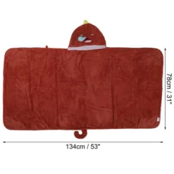 Unique Bargains Soft Absorbent Coral Fleece Hooded Towel For Bathroom Classic Design 53"x31" Wine Red 1 Pc -Bathroom Accessories Store GUEST 8728ee20 f14b 4469 ab98 dc348a9076f2