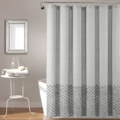 72"x72" Boho Polka Dot Yarn Dyed Eco Friendly Recycled Cotton Shower Curtain - Lush Décor -Bathroom Accessories Store GUEST 8769487d df7c 4743 83e3 7a2138da0220