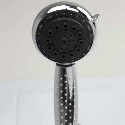 Home Basics 8 Function Chrome Plated Steel Shower Head Massager 4 Home Basics 8 Function Chrome Plated Steel Shower Head Massager - Image 2