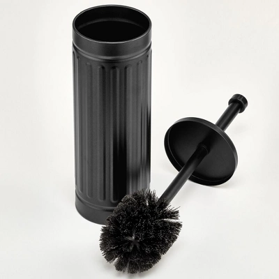MDesign Metal Compact Toilet Bowl Brush And Wastebasket Combo, Set Of 2, Black 7 MDesign Metal Compact Toilet Bowl Brush And Wastebasket Combo, Set Of 2, Black - Image 5