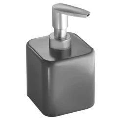 MDesign Compact Square Metal Refillable Soap Dispenser Pump, 2 Pack -Bathroom Accessories Store GUEST 889b6aa1 fa4e 41da ad89 ff617695f75d