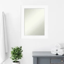 24" X 30" Non-Beveled Cabinet Bathroom Wall Mirror White - Amanti Art 17 24" X 30" Non-Beveled Cabinet Bathroom Wall Mirror White - Amanti Art -Bathroom Accessories Store GUEST 88a6e12f 25ea 4648 8070 074ce2a86130