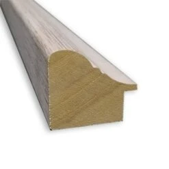 21" X 27" Non-Beveled Curve Wood Bathroom Wall Mirror Gray Wash - Amanti Art