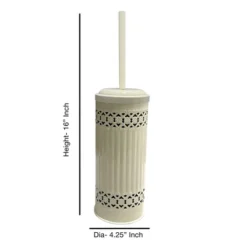 Laser Cut Ivory Step Garbage Trash Can & Toilet Brush Holder With Lid Ivory - Nu Steel -Bathroom Accessories Store GUEST 8c2ee06e ff11 4327 8853 724bd93aa9e1