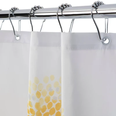 Blossom Shower Curtain Yellow/Gray - Moda At Home 5 Blossom Shower Curtain Yellow/Gray - Moda At Home - Image 3