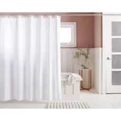 Woven Stripe Shower Curtain White - Threshold™ -Bathroom Accessories Store GUEST 8e5f5b48 767d 4a2f bc61 7892c802609e
