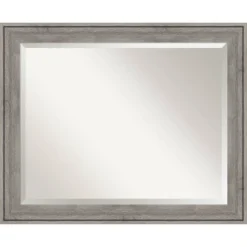 Regis Barnwood Framed Bathroom Vanity Wall Mirror Gray - Amanti Art -Bathroom Accessories Store GUEST 919a1856 2fd7 4a00 963e 250a0f161573