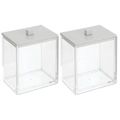 MDesign Square Storage Apothecary Jar For Bathroom, 2 Pack 38 MDesign Square Storage Apothecary Jar For Bathroom, 2 Pack -Bathroom Accessories Store GUEST 9360550a e701 434b 9bfd 0c9a1e97bffb
