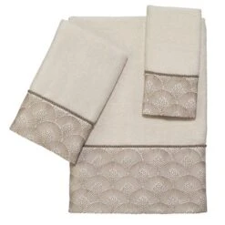 Avanti Deco Shell 3 Pc Towel Set -Bathroom Accessories Store GUEST 961d3bbb 306b 4c7e 9cdf f9d8aea93c95
