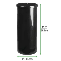 MDesign Toilet Tissue Roll Holder Canister Stand, 3 Rolls -Bathroom Accessories Store GUEST 9630db32 a819 4c77 8a55 eeaf8b203632