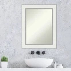 24" X 30" Non-Beveled Eva Bathroom Wall Mirror White - Amanti Art 15 24" X 30" Non-Beveled Eva Bathroom Wall Mirror White - Amanti Art -Bathroom Accessories Store GUEST 96338e3c cf36 45cb b277 efb51f5249a9