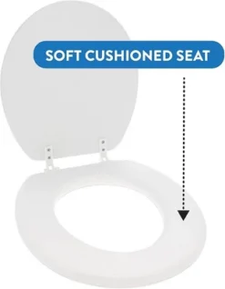 J&V Textiles Embroidered Soft Round Toilet Seat With Easy Clean & Change Hinge, Padded -Bathroom Accessories Store GUEST 96b66da0 ed56 4447 8a98 5ecc0cc1ba27