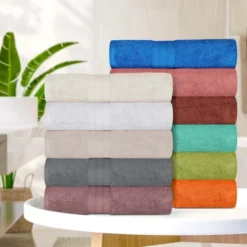 Classic Plush Absorbent 6-Piece Towel Set By Blue Nile Mills -Bathroom Accessories Store GUEST 96fba10f 465f 4ac2 bf4e 01912c2f2c50