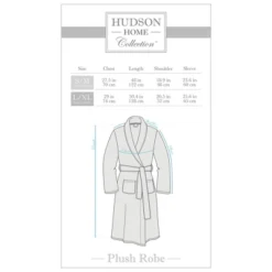 Hudson Home Collection Mens Boy Shawl Collar Plush Robe, Cream, Large X-Large (Lxl) -Bathroom Accessories Store GUEST 97ea08c2 10aa 4384 99db f61a6fc85fad