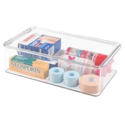 MDesign Plastic Bathroom Stackable Storage Container Box With Lid -Bathroom Accessories Store GUEST 989f254a fa9b 444f 9204 3cf916dd8198