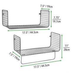 MDesign Bath Storage Organizer Shelving Set Of 2 - 1 Shelf With Towel Bar 13 MDesign Bath Storage Organizer Shelving Set Of 2 - 1 Shelf With Towel Bar -Bathroom Accessories Store GUEST 98bcbdb4 824b 49d8 9f9b dbb6c33f58c2