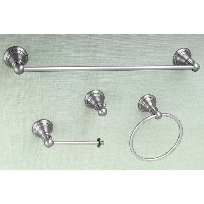 4pc American Classic Bathroom Accessory Set Brushed Nickel - Kingston Brass 3 4pc American Classic Bathroom Accessory Set Brushed Nickel - Kingston Brass