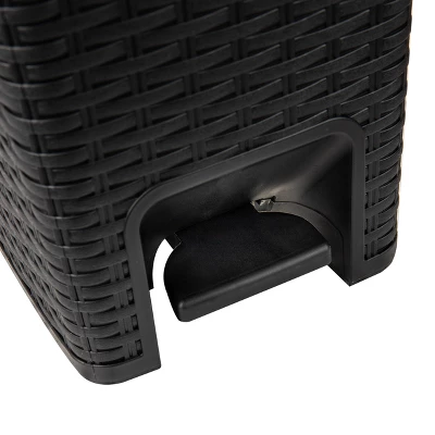 Square Wastepaper Basket And Toilet Brush Set Black - Mind Reader 6 Square Wastepaper Basket And Toilet Brush Set Black - Mind Reader - Image 4