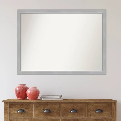 41" X 30" Non-Beveled Vista Brushed Nickel Narrow Bathroom Wall Mirror - Amanti Art 8 41" X 30" Non-Beveled Vista Brushed Nickel Narrow Bathroom Wall Mirror - Amanti Art - Image 6